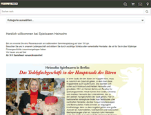 Tablet Screenshot of heinsohn-spielwaren.de